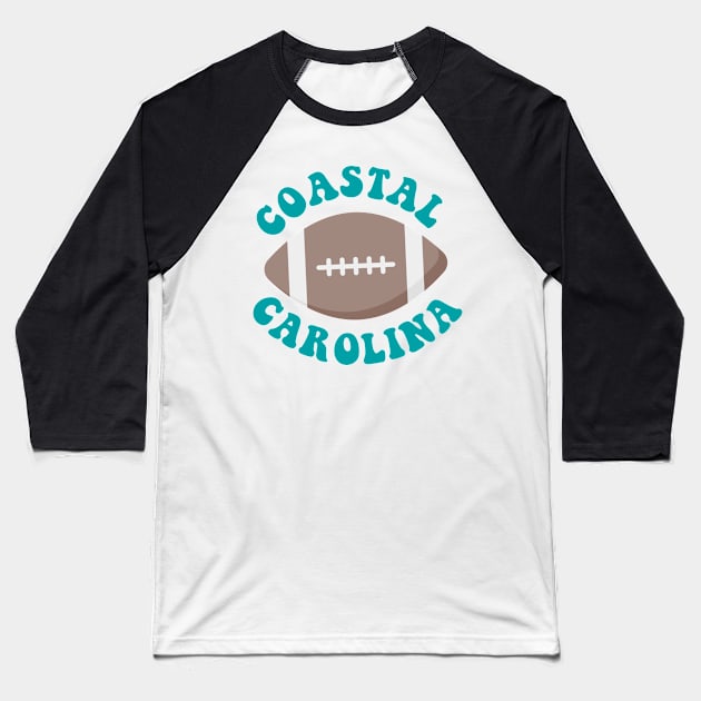 Coastal Carolina University football Baseball T-Shirt by LFariaDesign